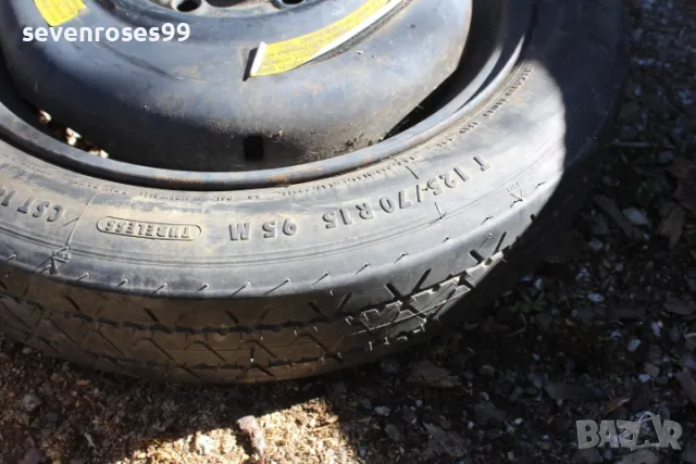 Резервна гума патерица Continental VW SEAT Scoda 4X100 ET40 3.1/2 J  125/70/15 # 535601025A, снимка 6 - Гуми и джанти - 47501032