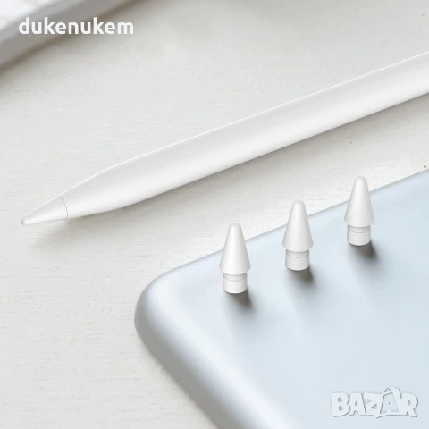 НОВИ! 4 върха с висока чувствителност+адаптер за зареждане Apple Pencil, снимка 5 - Друга електроника - 51092718