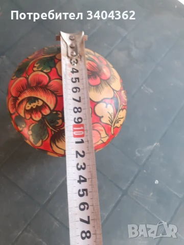 Руска дървена играчка гъба рисувана Матрьошка, снимка 7 - Антикварни и старинни предмети - 50918340