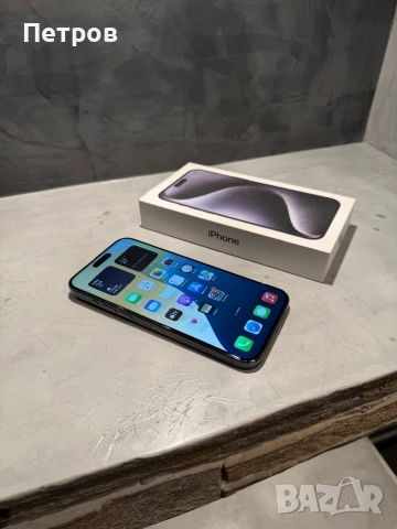 КАТО НОВ Iphone 15 Pro Max Blue Titanium, снимка 7 - Apple iPhone - 53249633