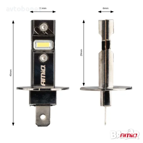LED крушки AMIO Hybrid H3-12V-6000K к-т/2 бр./, снимка 4 - Аксесоари и консумативи - 49493099