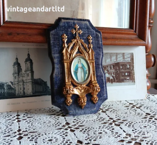 Стар католически домашен иконостас, снимка 2 - Антикварни и старинни предмети - 47398216