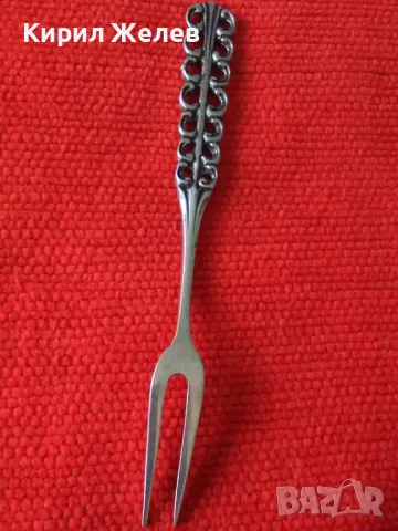 СТАРА НЕМСКА АЖУРНА КОЛЕКЦИОНЕРСКА ДЕСЕРТНА СРЕБЪРНА ВИЛИЧКА СРЕБРО 800 ПРОБА 43002, снимка 11 - Колекции - 44376120