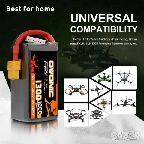 Състезателната батерия за дрон Ovonic 120C FPV , снимка 3 - Дронове и аксесоари - 50363949