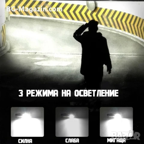 Акумулаторен LED челник за глава и фенер ярко осветление лампа за къмпинг туризъм риболов палатка, снимка 3 - Къмпинг осветление - 50938460