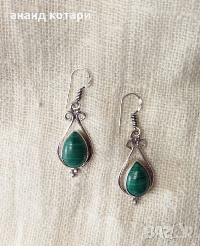 Висящи обеци - Тибетска сълза-1-6, снимка 5 - Обеци - 53226512