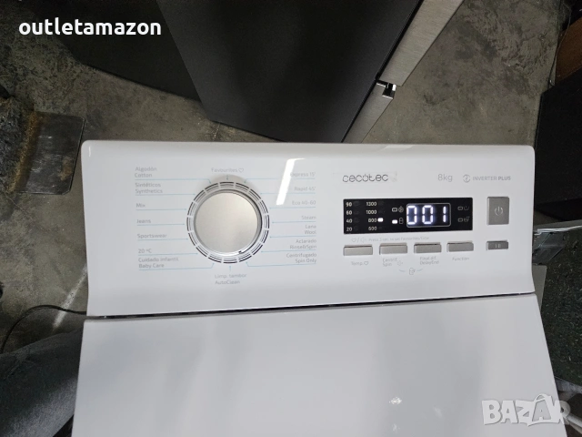 пералня с горно зареждане cecotec Bolero 8 кг., снимка 4 - Перални - 53356383