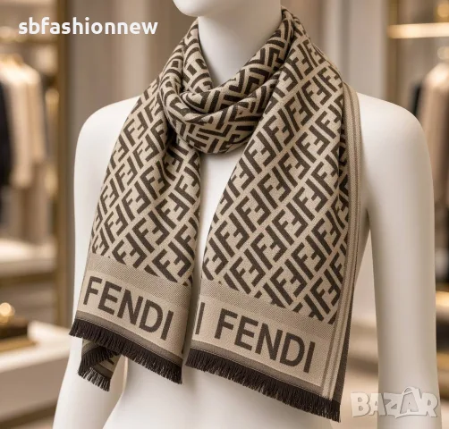 Fendi шал ✨ кашмир и коприна, снимка 4 - Шалове - 56336729