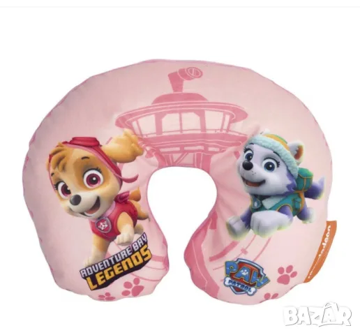 Възглавница за врат Paw Patrol с розов дизайн за деца