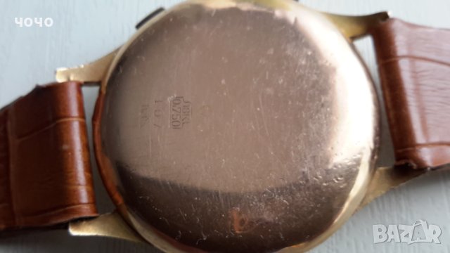 Мъжки часовник хронограф 18 карата масивно злато, снимка 3 - Детски - 42686812