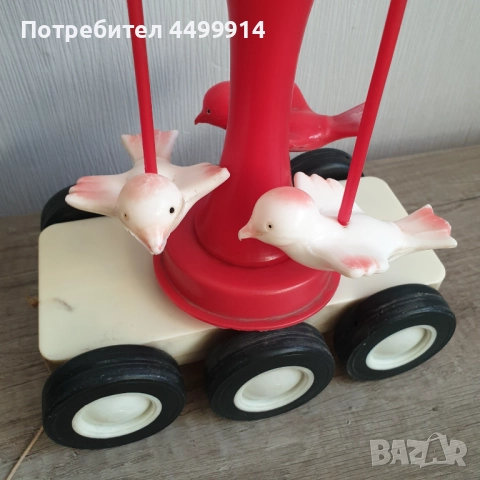 Соц детска играчка летящи птици на колела, снимка 4 - Колекции - 52056451