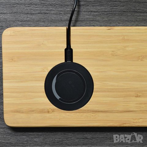 Бамбуков органайзер за бюро 10W безжично зарядно, снимка 4 - Безжични зарядни - 40165464