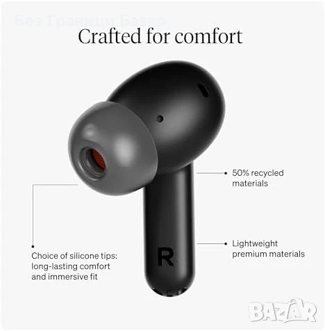 Нови True Wireless ANC слушалки Cambridge A100 с бас и LDAC звук Buds, снимка 4 - Bluetooth слушалки - 51208028