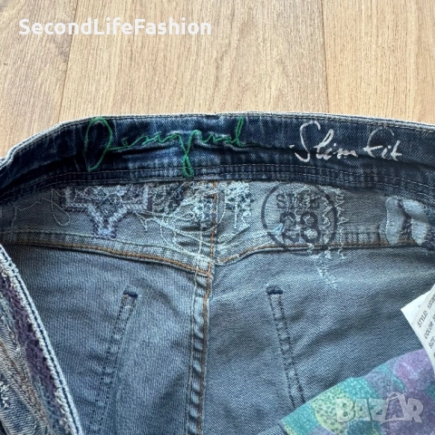 Desigual дамски слим тесни дънки размер 28, снимка 7 - Дънки - 53867999