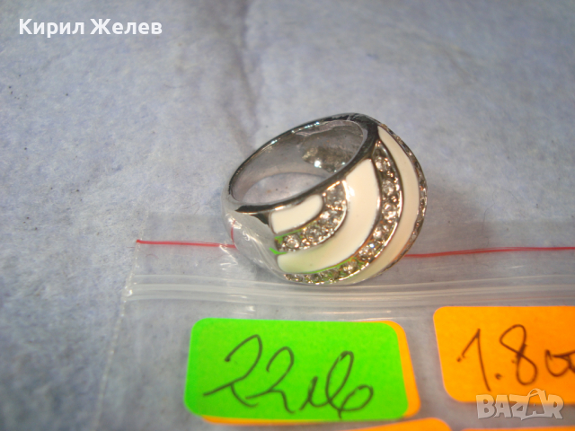 НИКЕЛИРАН ЕМАЙЛИРАН СКЪПОЦЕНЕН ФЕШЪН АРТ ПРЪСТЕН МНОГО КРАСИВ 27140, снимка 2 - Пръстени - 36382096