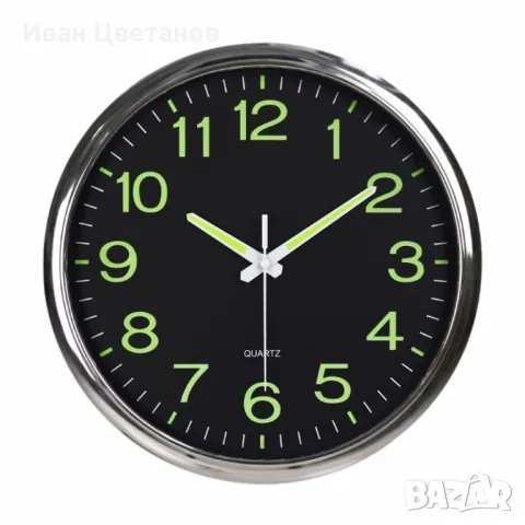 Светещ часовник за стена (Безшумен режим)