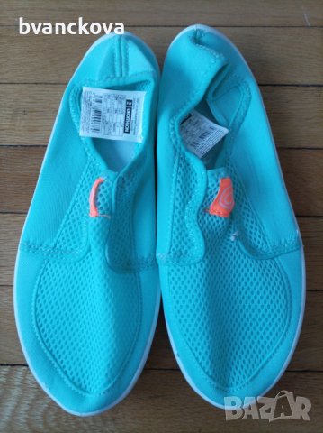 Плажни обувки, гуменки син/тюркоаз размер 36-37, снимка 2 - Кецове - 41502433