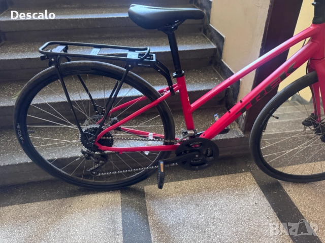TREK FX 2 DISC STAGGER Satin Red | Градски велосипед S размер, снимка 7 - Велосипеди - 51612351