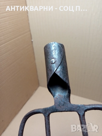 Соц Стара Кована Вила За Сено. , снимка 4 - Антикварни и старинни предмети - 52101903