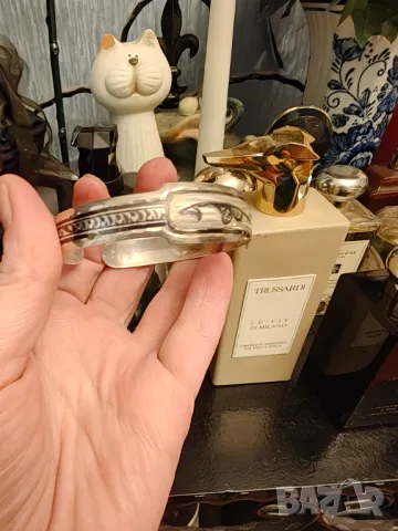 Ниело руска сребърна гривна , снимка 2 - Гривни - 49884636