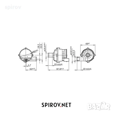 Електрическа водна помпа Mercedes VW BOSCH 0392023004, снимка 4 - Части - 55733769