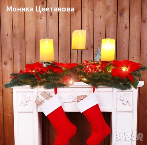 Коледен свещник, снимка 5 - Декорация за дома - 52315305