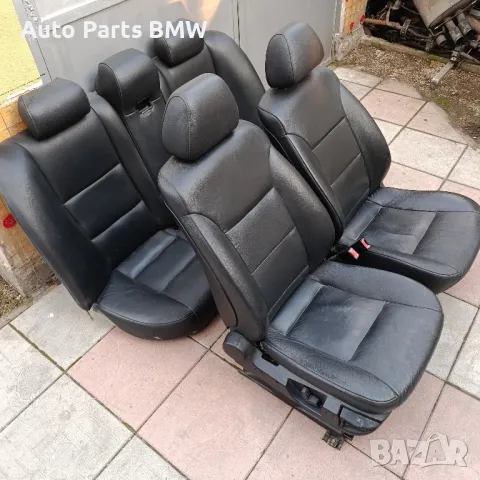Кожен салон BMW E60 БМВ Е60 черен кожен салон, снимка 2 - Части - 47369508