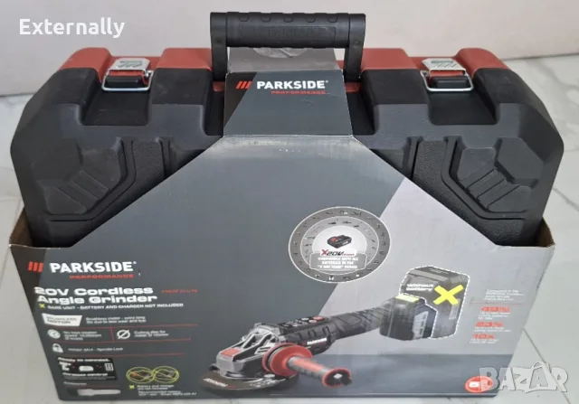 Акумулаторен ъглошлайф Parkside Performance PWSAP 20 Li F6 - гаранция, снимка 7 - Ъглошлайфи - 54492273