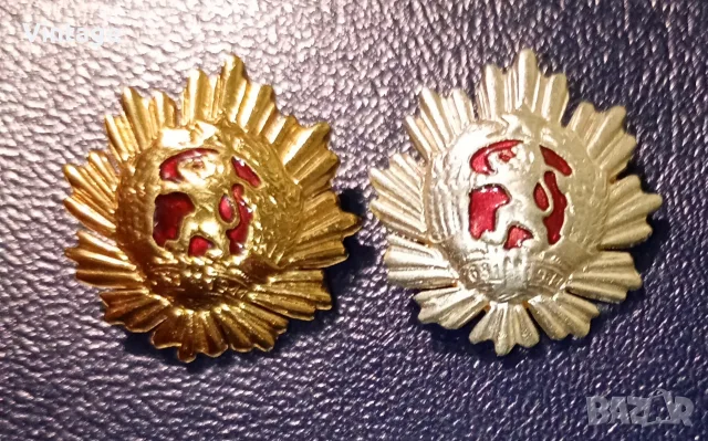 Миниатюри за ревер на орден НРБ 1-ва и 2- ра степен, позлатена и посребрена, с емайл, снимка 4 - Колекции - 55941634