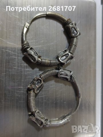 Сребърни обеци , снимка 2 - Обеци - 39598451