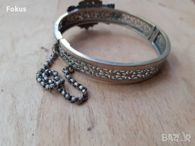 Старинна дамска гривна накит, снимка 3 - Антикварни и старинни предмети - 53273542