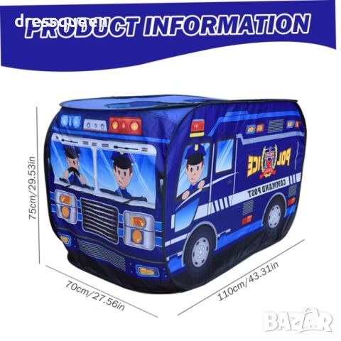 4782 Детски полицейски команден пост: Мобилен бус за специални мисии (3+ години), снимка 4 - Други - 53712478