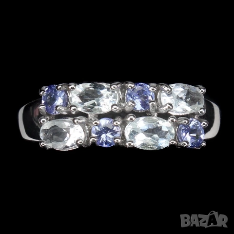925 сребърени пръстени с Topaz, гранат, аквамарин, танзанит, , снимка 6 - Пръстени - 51769286