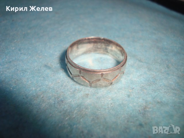 СРЕБЪРНА ФУТБОЛНО ОРНАМЕНТИРАНА ХАЛКА ПРЪСТЕН ОКСИДИРАНО ВИСОКА ПРОБА СРЕБРО РЪЧНА ИЗРАБОТКА 25830, снимка 9 - Пръстени - 35825874