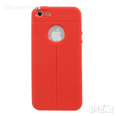 Apple iPhone SE / 5S / 5 Удароустойчив Litchi Skin Калъф и Протектор, снимка 4 - Калъфи, кейсове - 52614290