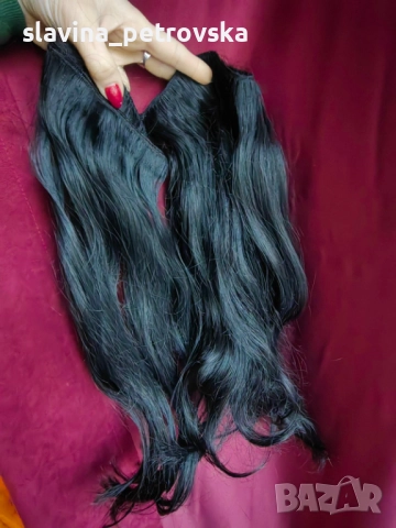 Естествена индийска коса висок клас черна