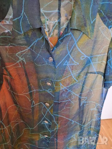 Дамска лятна риза туника полупрозрачна, снимка 5 - Туники - 41391669