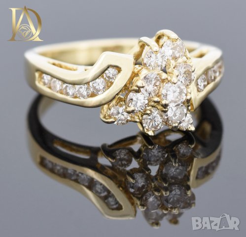 Нов Златен Пръстен с 0.85кт Естествени Брилянти , снимка 6 - Пръстени - 40186863