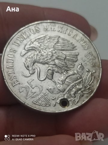 25 Песос 1968 г сребро

, снимка 1 - Нумизматика и бонистика - 41731875
