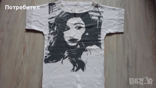 Дамска туника с къс ръкав М-L, снимка 1