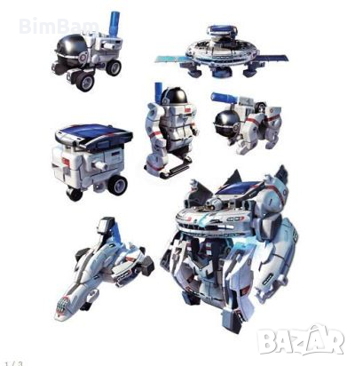 Соларен космически робот 7 в 1 - Solar Rechargeable Space Fleet Kit, снимка 2 - Конструктори - 44510793