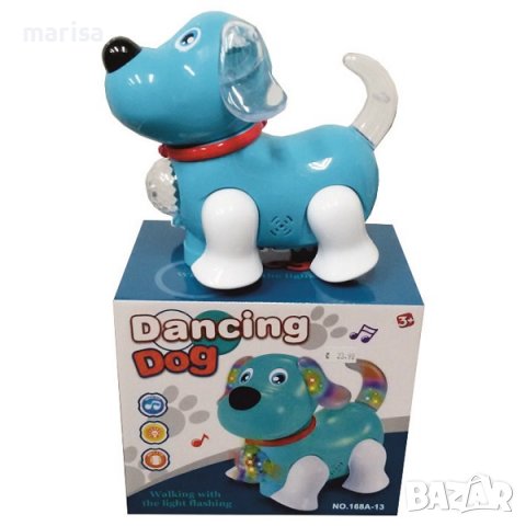 Танцуващо куче със звук и светлина, включени батерии - 2166