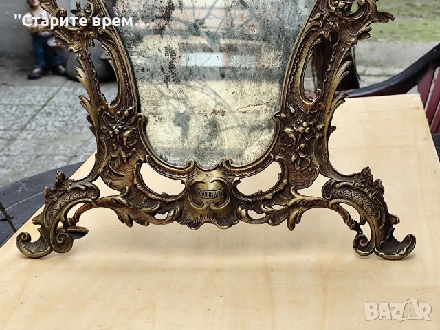 Настолно Огледало  Бронз Наполеон III, снимка 7 - Други ценни предмети - 53513239