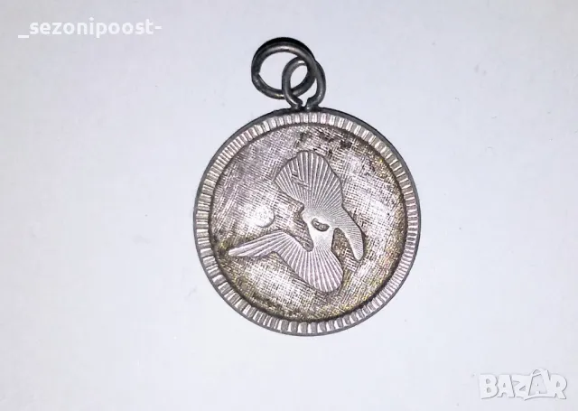 🍀Дамски Сребърен медальон зодия Дева🍀