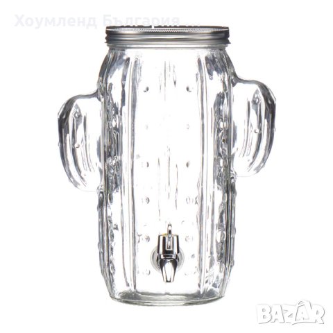 Стъклен буркан с кран за напитки във формата на кактус 5 литра, снимка 3 - Чаши - 40641109