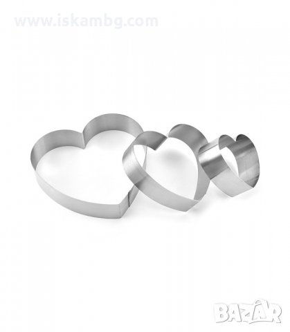КОМПЛЕКТ ОТ 3 БРОЯ РИНГОВЕ ЗА ТОРТА С ФОРМА НА СЪРЦЕ - код 3088, снимка 8 - Форми - 33895060