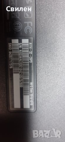 Продавам Acer Aspire 1 A114-32-C6PD на части , счупен екран , работещо дъно, снимка 2 - Части за лаптопи - 38873120
