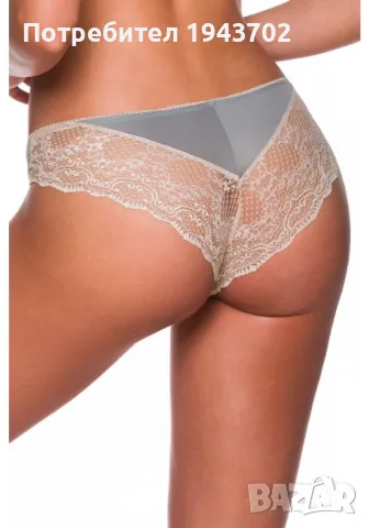 Дантелени бикини в сив цвят 2254, снимка 2 - Бельо - 48314565