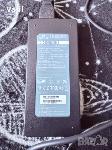 зарядно за лаптоп универсално FSP 100W USB-C в гаранция, снимка 2 - Части за лаптопи - 56106766