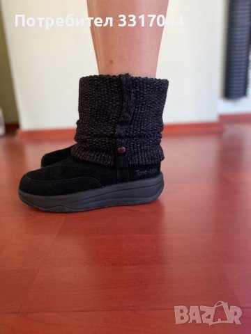 Дамски боти от кожа/текстил, снимка 7 - Дамски боти - 39575884